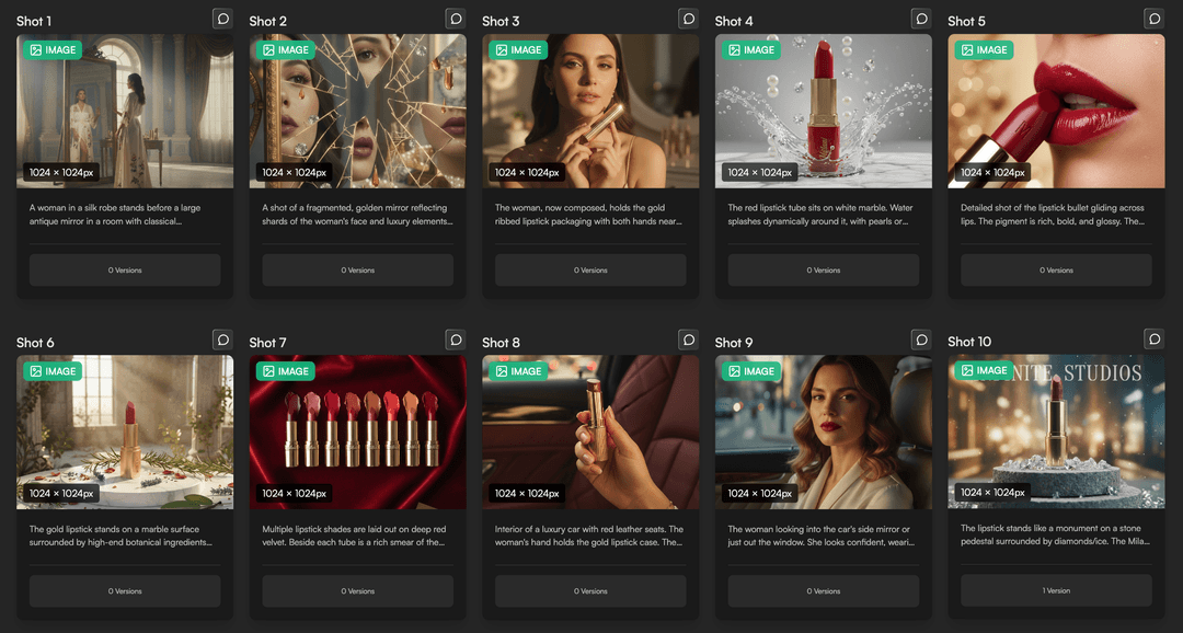 Adaptive Shot List Generated